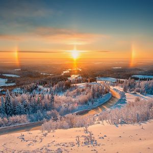 Preview wallpaper belogorie, ural, winter, light, landscape