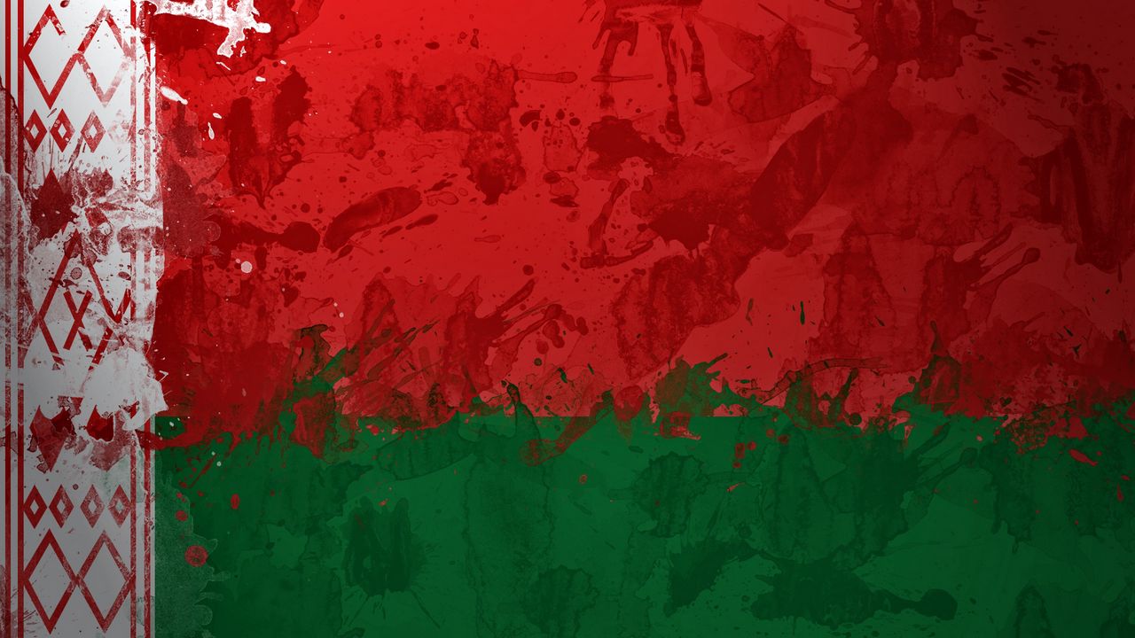 Wallpaper belorussia, flag, paint, stain, background, wall