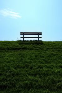 Preview wallpaper bench, lawn, grass, green, minimalism