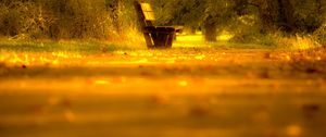 Preview wallpaper bench, lonely, yellow, degradation