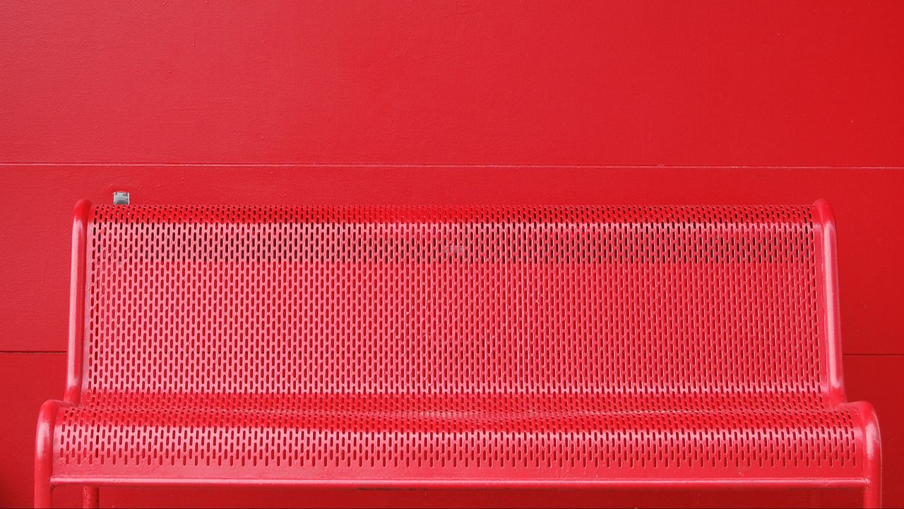 Wallpaper bench, red, mesh