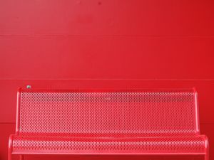 Preview wallpaper bench, red, mesh