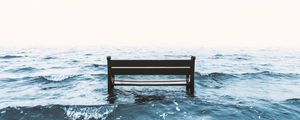 Preview wallpaper bench, sea, surf