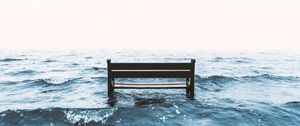 Preview wallpaper bench, sea, surf