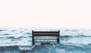 Preview wallpaper bench, sea, surf