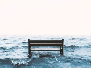 Preview wallpaper bench, sea, surf