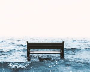 Preview wallpaper bench, sea, surf
