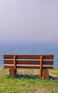 Preview wallpaper bench, sea, view, nature