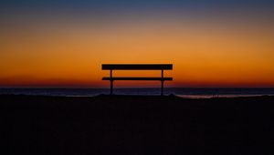 Preview wallpaper bench, sky, horizon