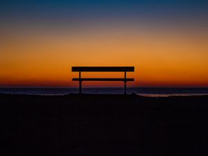 Preview wallpaper bench, sky, horizon