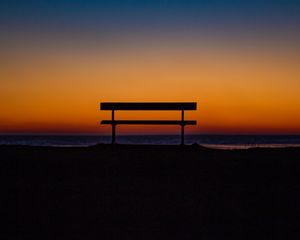 Preview wallpaper bench, sky, horizon