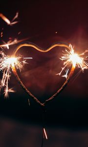 Preview wallpaper bengali fire, heart, sparks