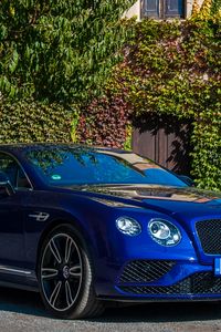 Preview wallpaper bentley continental, bentley, car, blue