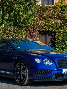 Preview wallpaper bentley continental, bentley, car, blue