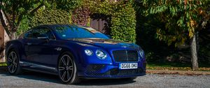 Preview wallpaper bentley continental, bentley, car, blue