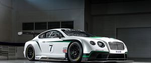 Preview wallpaper bentley, continental, gt3, sports car, side view