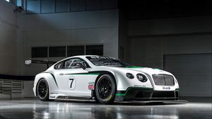 Preview wallpaper bentley, continental, gt3, sports car, side view