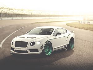 Preview wallpaper bentley, continental, gt3-r, white, side view