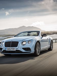 Preview wallpaper bentley, continental, gt, v8, convertible, side view