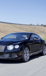 Preview wallpaper bentley, continental, gt, black, side view