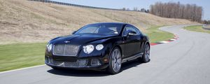 Preview wallpaper bentley, continental, gt, black, side view