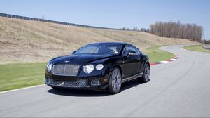 Preview wallpaper bentley, continental, gt, black, side view