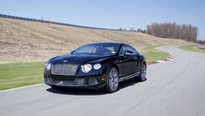 Preview wallpaper bentley, continental, gt, black, side view