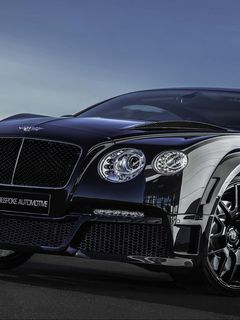 Download wallpaper 240x320 bentley, continental, gt, onyx, tuning, black,  front old mobile, cell phone, smartphone hd background