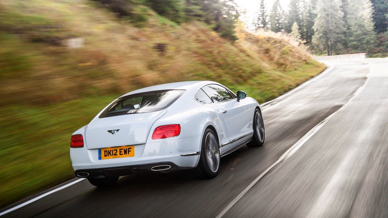 Wallpaper bentley, continental, gt, white, cars, traffic, rear view