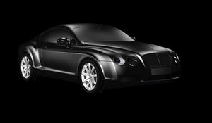 Preview wallpaper bentley continental gt, bentley, bw, gray, luxury