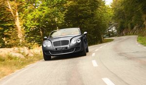 Preview wallpaper bentley, continental, gtc, front view, road