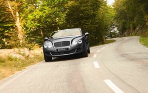 Preview wallpaper bentley, continental, gtc, front view, road