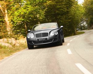 Preview wallpaper bentley, continental, gtc, front view, road