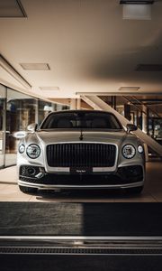 Preview wallpaper bentley flying spur, bentley, car, gray, front view