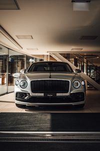 Preview wallpaper bentley flying spur, bentley, car, gray, front view