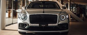 Preview wallpaper bentley flying spur, bentley, car, gray, front view