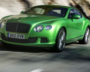 Preview wallpaper bentley, green, side view