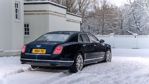 Preview wallpaper bentley, mulsanne, black, side view