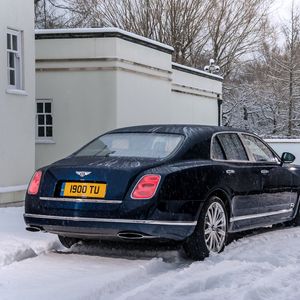 Preview wallpaper bentley, mulsanne, black, side view