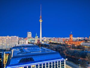 Preview wallpaper berlin, city, roads, houses, night