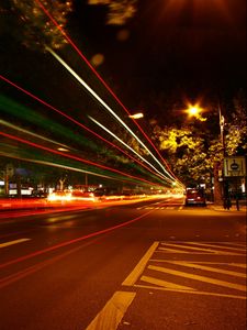 Preview wallpaper berlin, germany, night, traffic, street