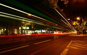 Preview wallpaper berlin, germany, night, traffic, street