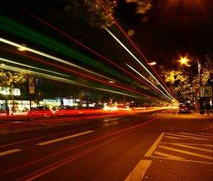 Preview wallpaper berlin, germany, night, traffic, street