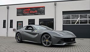 Preview wallpaper berlinetta, ferrari f12, auto, black, style, side view