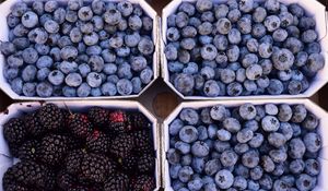 Preview wallpaper berries, blueberries, blackberries