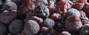 Preview wallpaper berries, frozen, raspberries, blackberries, blueberries