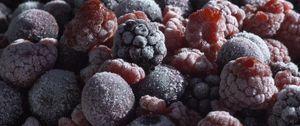 Preview wallpaper berries, frozen, raspberries, blackberries, blueberries