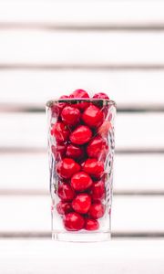 Preview wallpaper berries, fruit, glass, red, white