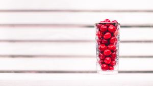 Preview wallpaper berries, fruit, glass, red, white