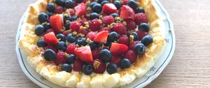 Preview wallpaper berries, pie, dessert, food, summer